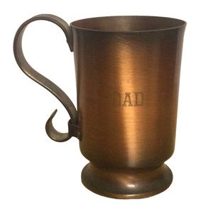 🌞 Glencroft 1960s Vintage solid copper Dad engraved Quality mug size 5”
